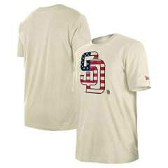 San Diego Padres Americana Flag Fill T-Shirt Cream | New Era