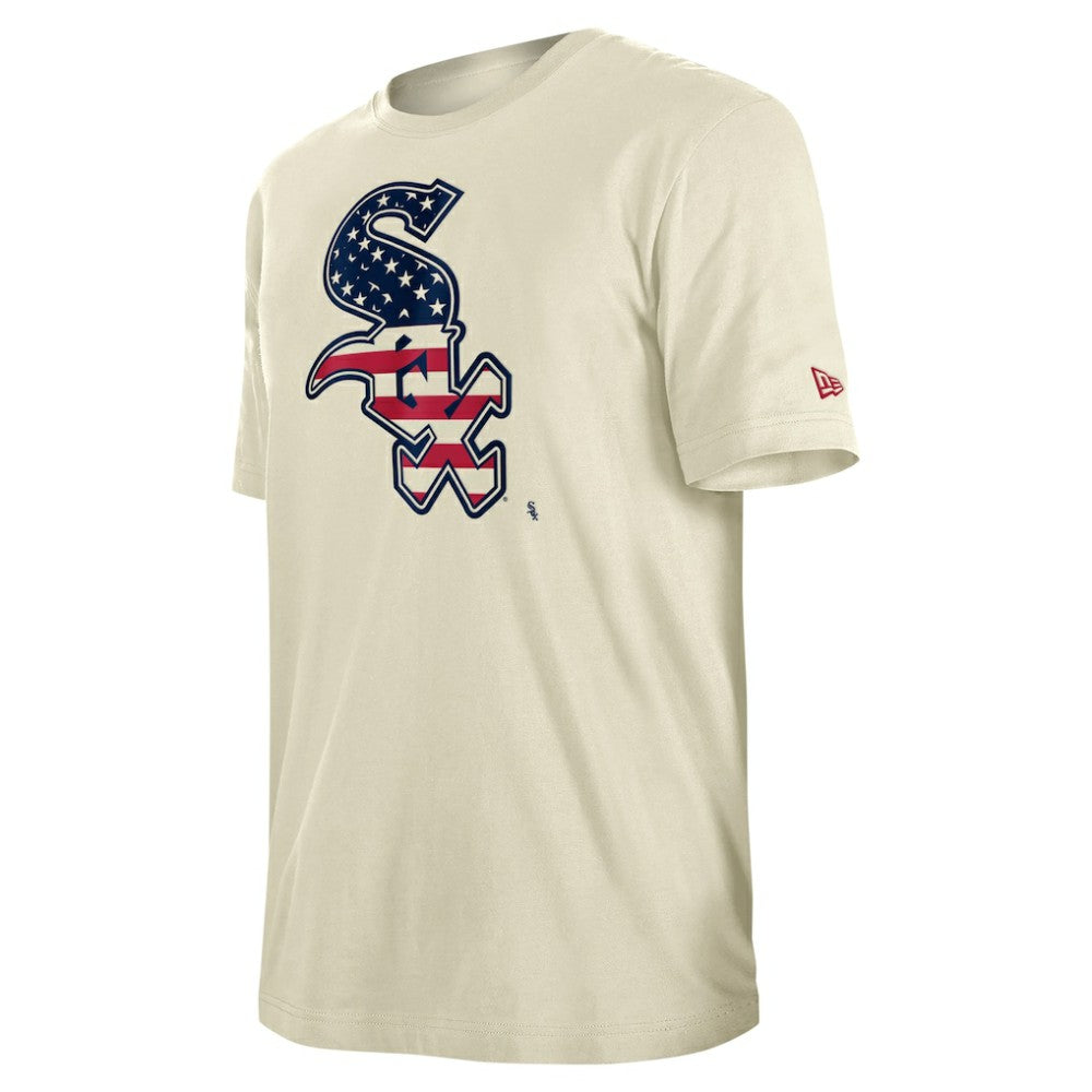 Chicago White Sox Americana Flag Fill T-Shirt Cream | New Era