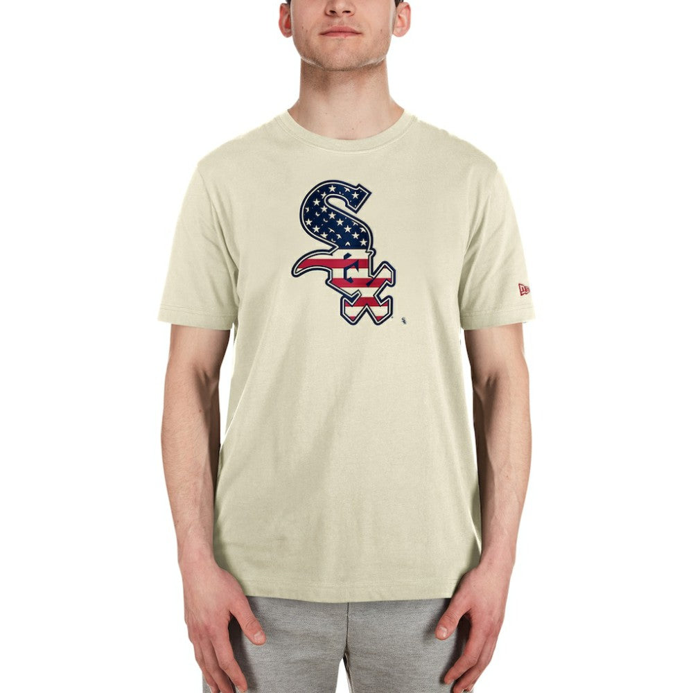 Chicago White Sox Americana Flag Fill T-Shirt Cream | New Era