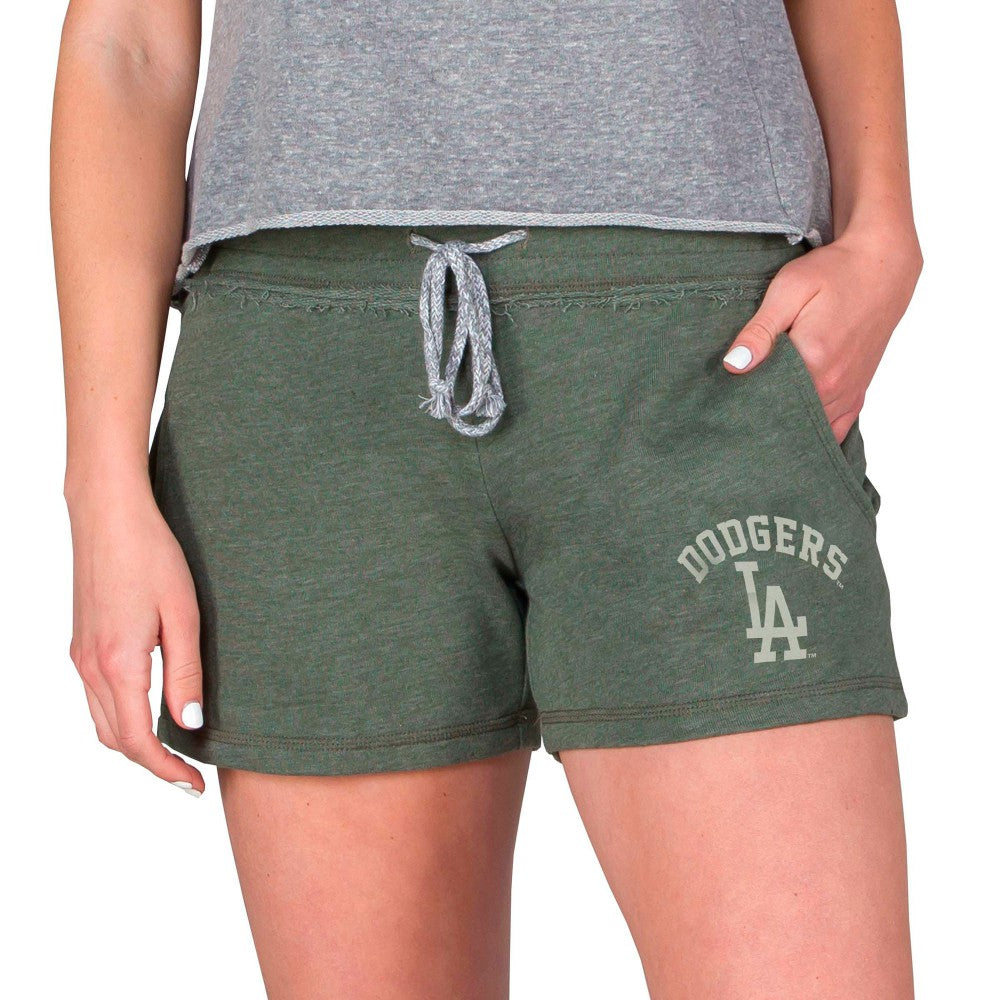 Los Angeles Dodgers Concepts Sport Women's Mainstream French Terry Tri-Blend Shorts Green