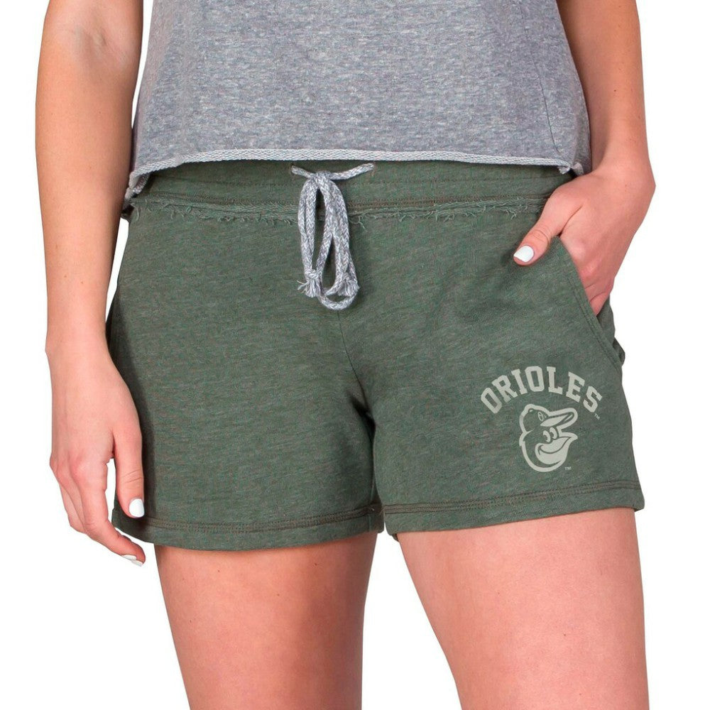 Baltimore Orioles Concepts Sport Women's Mainstream French Terry Tri-Blend Shorts Green