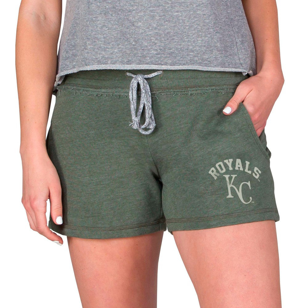 Kansas City Royals Concepts Sport Women's Mainstream French Terry Tri-Blend Shorts Green