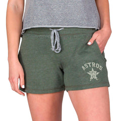 Houston Astros Concepts Sport Women's Mainstream French Terry Tri-Blend Shorts Green