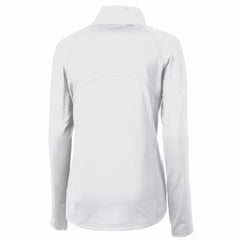 Cleveland Guardians Cutter & Buck Women's Adapt Eco Knit Stretch Recycled Half-Zip DryTec Top White