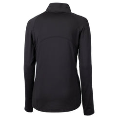 Los Angeles Dodgers Cutter & Buck Women's Adapt Eco Knit Stretch Recycled Half-Zip DryTec Top Black