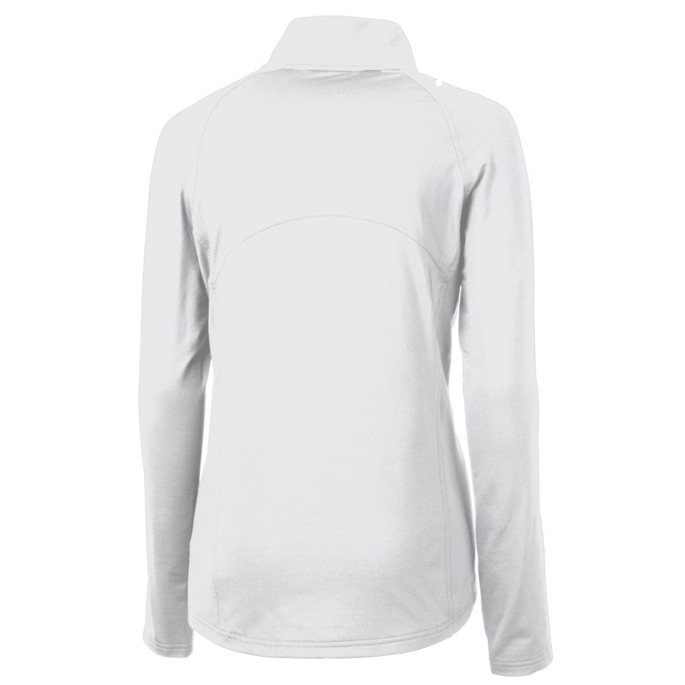 Minnesota Twins Cutter & Buck Women's Adapt Eco Knit Stretch Recycled Half-Zip DryTec Top White