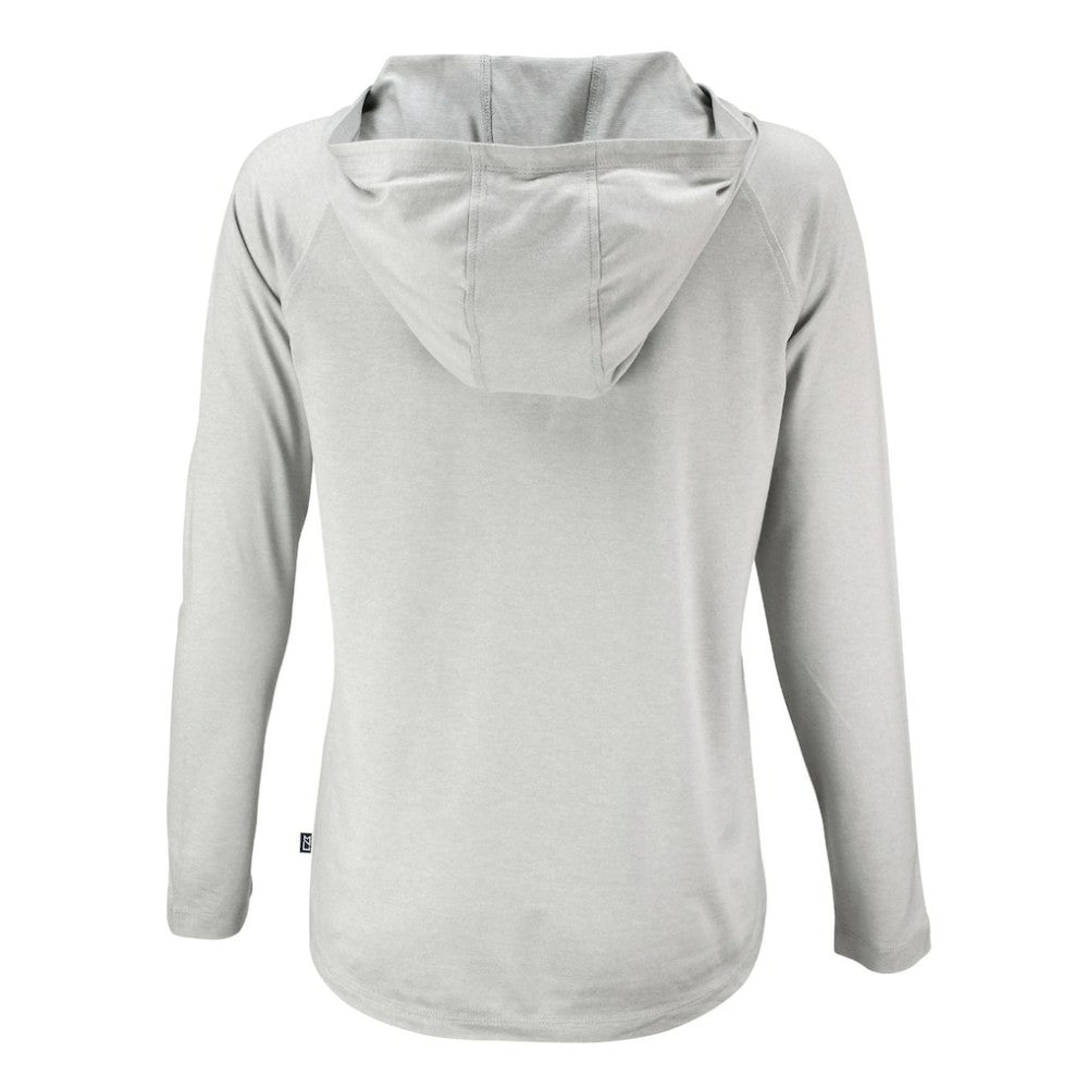 Los Angeles Dodgers Cutter & Buck Women's Coastline Epic Comfort Eco Recycled Raglan Long Sleeve Hoodie T-Shirt Gray