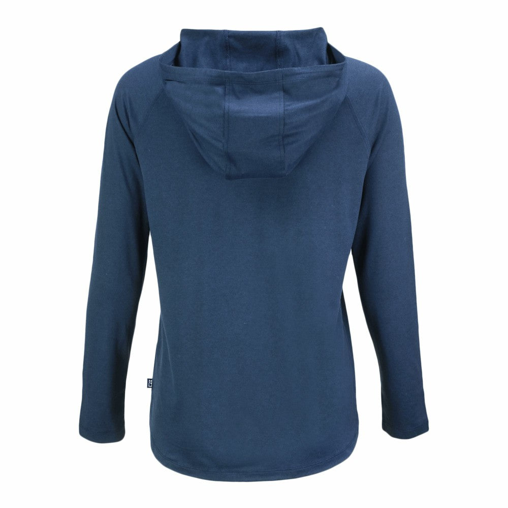 Houston Astros Cutter & Buck Women's Coastline Epic Comfort Eco Recycled Raglan Long Sleeve Hoodie T-Shirt Navy