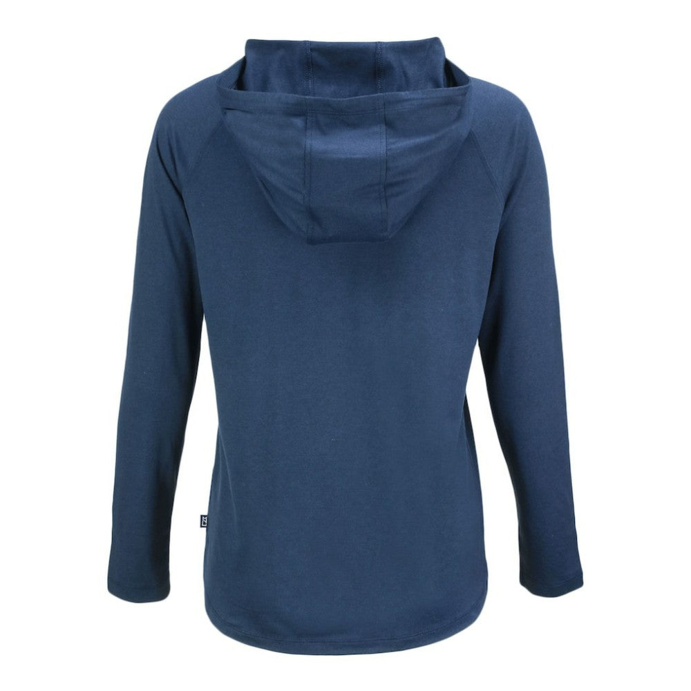 St. Louis Cardinals Cutter & Buck Women's Coastline Epic Comfort Eco Recycled Raglan Long Sleeve Hoodie T-Shirt Navy