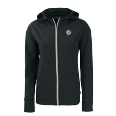 New York Yankees Cutter & Buck Women's Daybreak Eco Recycled Full-Zip Hoodie Black