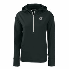 Baltimore Orioles Cutter & Buck Women's Daybreak Eco Recycled Half-Zip Hoodie Black