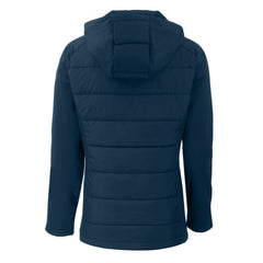 Minnesota Twins Cutter & Buck Women's Evoke Hybrid Eco Softshell Recycled Full-Zip Hooded Jacket Navy