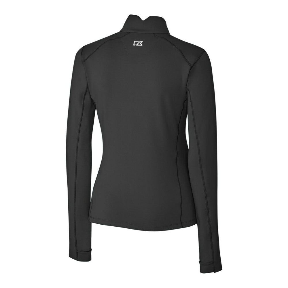 Minnesota Twins Cutter & Buck Women's Traverse Stretch Quarter-Zip Pullover Top Black