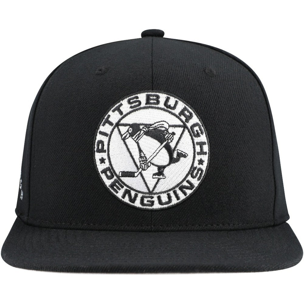 Pittsburgh Penguins Mitchell & Ness Team Snapback Hat Black