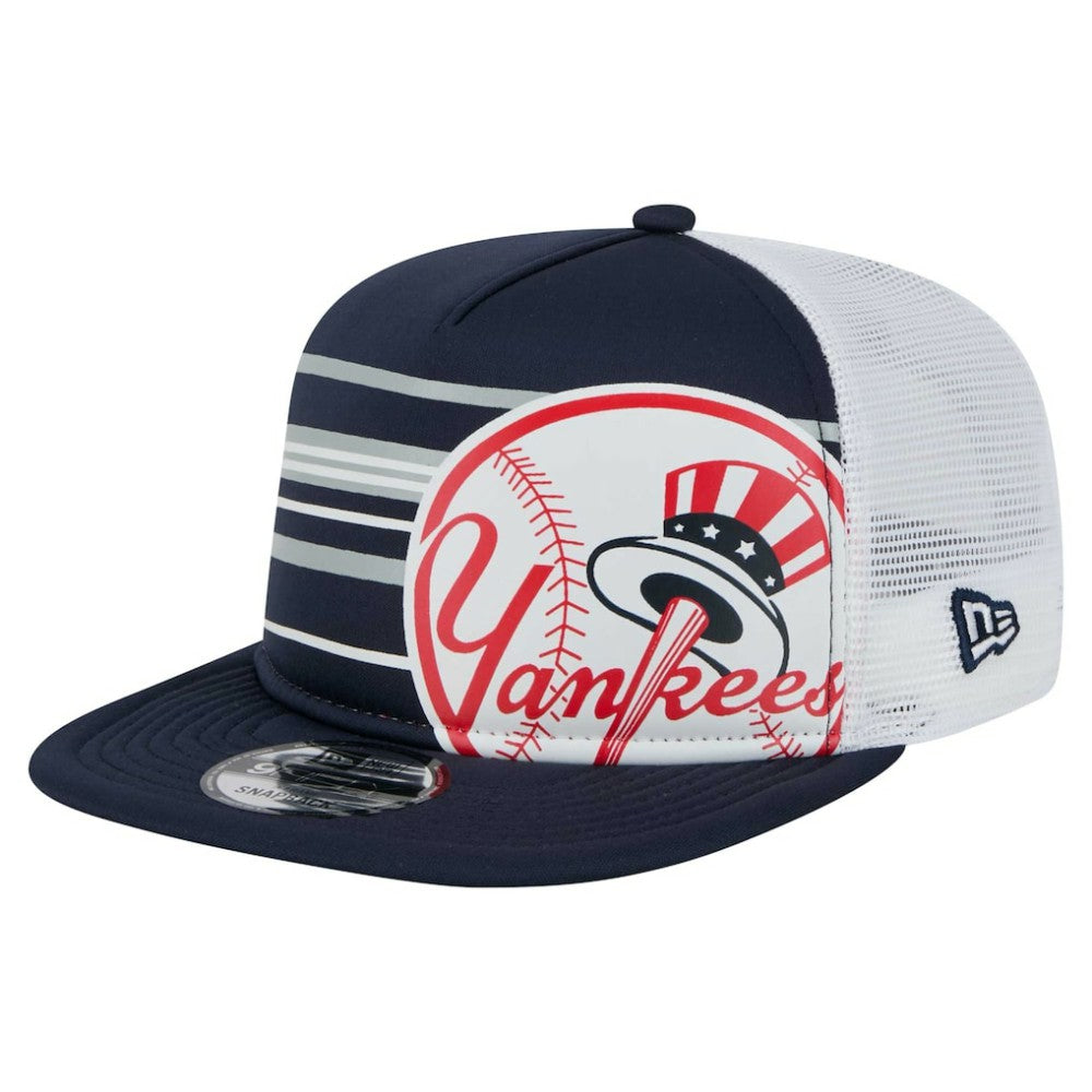 New York Yankees 9FIFTY A-Frame Trucker Snapback Hat Navy | New Era