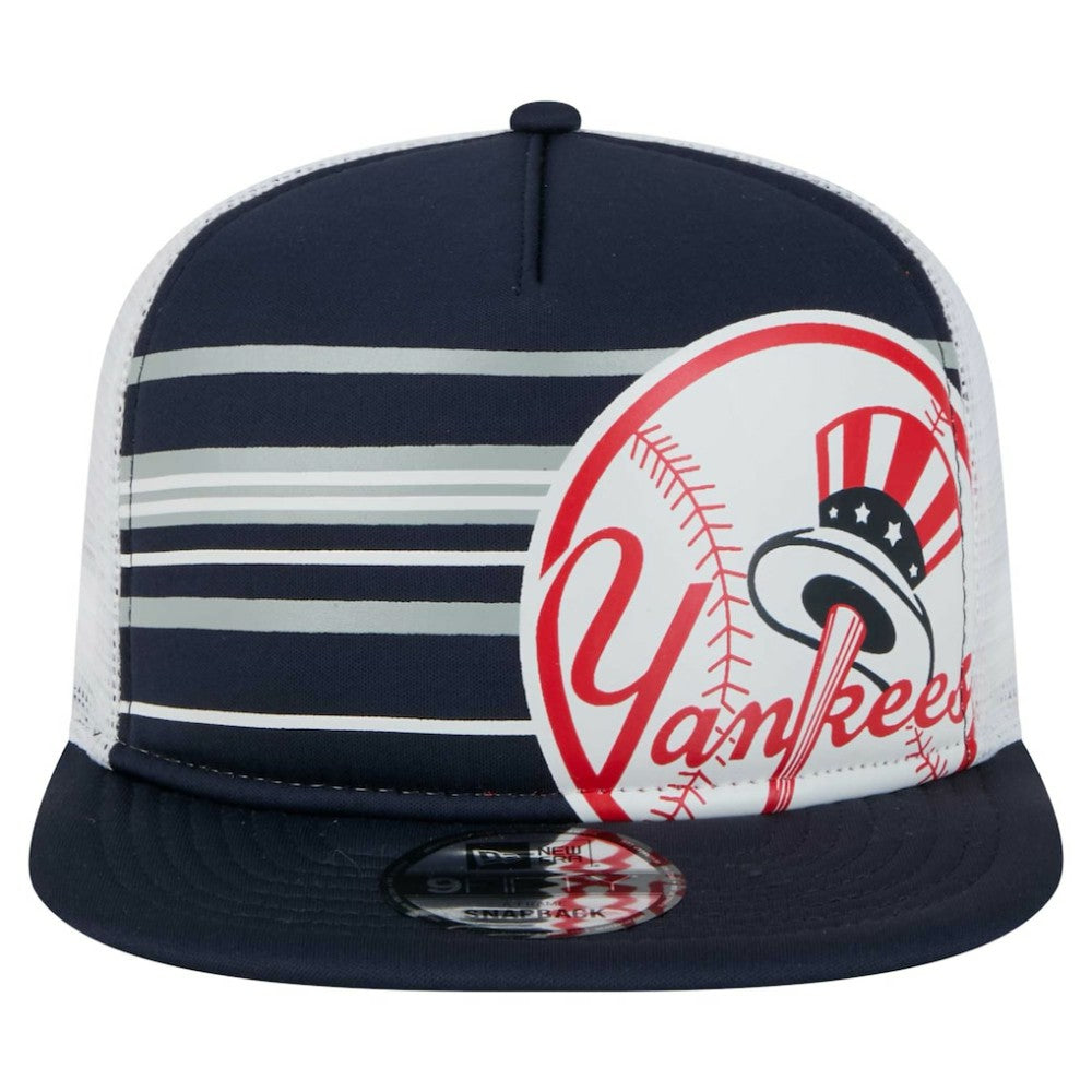 New York Yankees 9FIFTY A-Frame Trucker Snapback Hat Navy | New Era