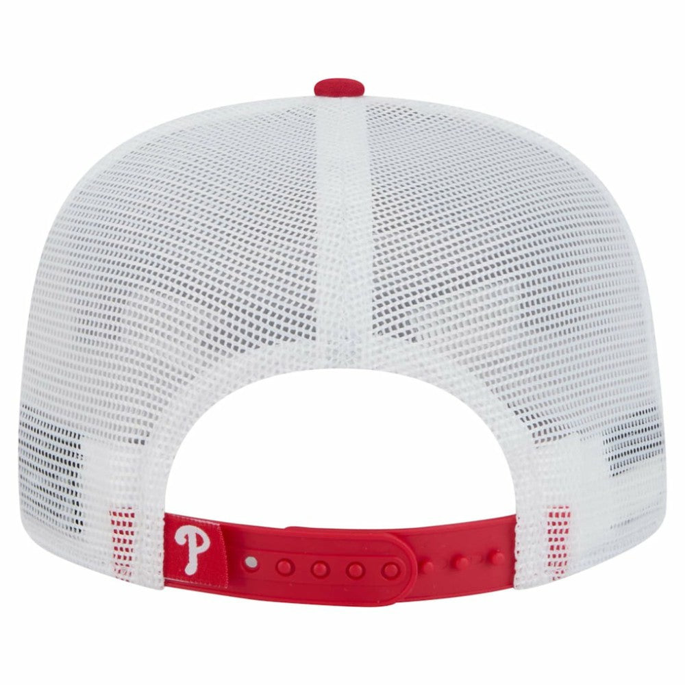 Philadelphia Phillies 9FIFTY A-Frame Trucker Snapback Hat Red | New Era
