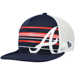 Atlanta Braves A-Frame Trucker 9FIFTY Snapback Hat Navy | New Era