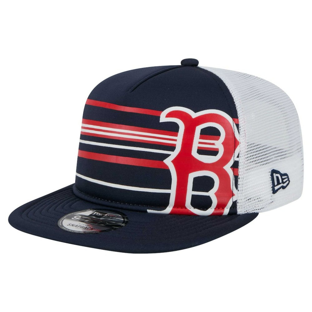 Boston Red Sox 9FIFTY A-Frame Trucker Snapback Hat Navy | New Era