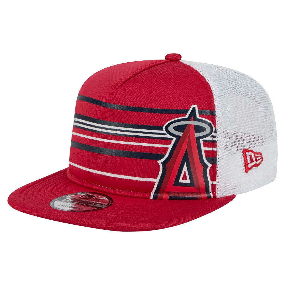Los Angeles Angels 9FIFTY A-Frame Trucker Snapback Hat Red | New Era