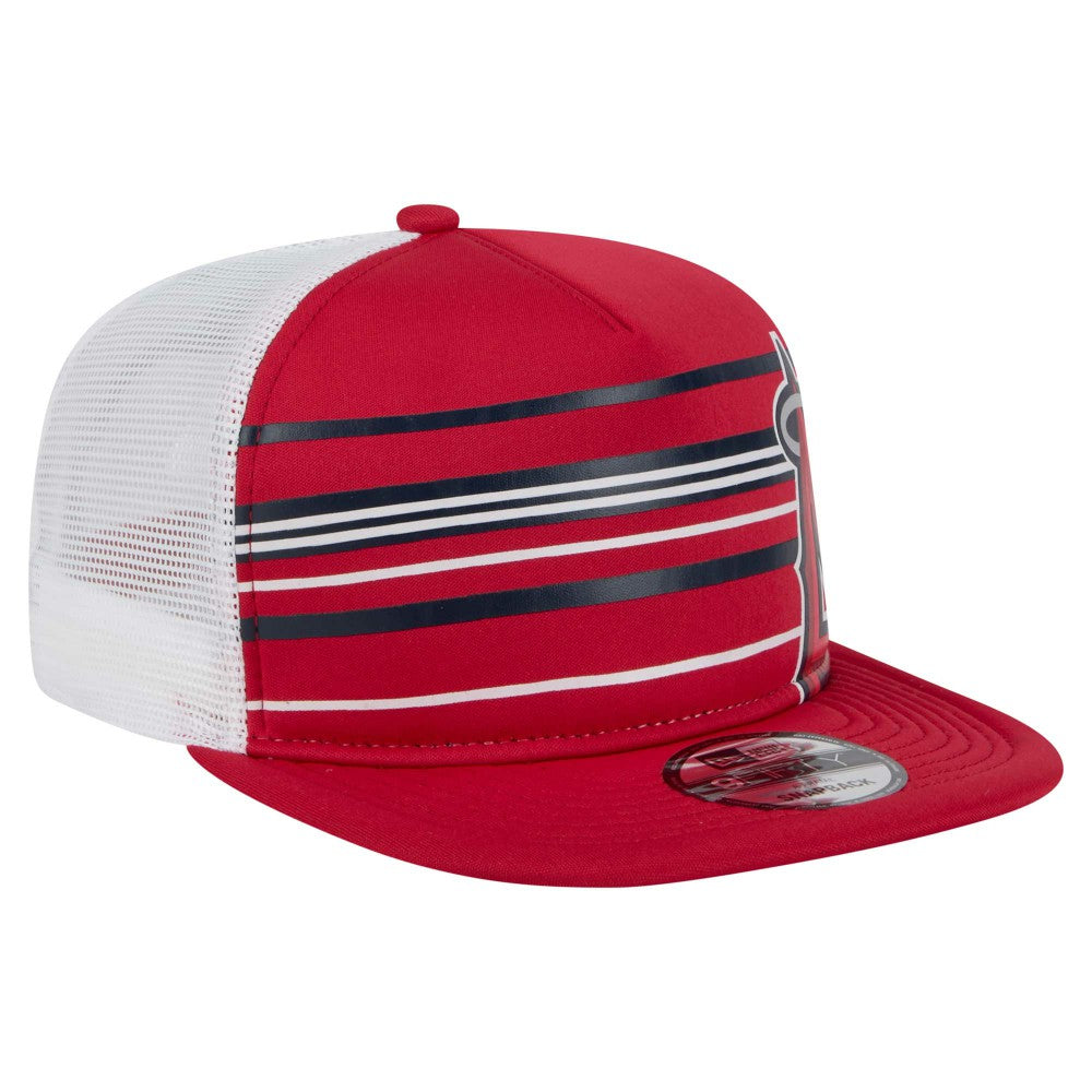 Los Angeles Angels 9FIFTY A-Frame Trucker Snapback Hat Red | New Era