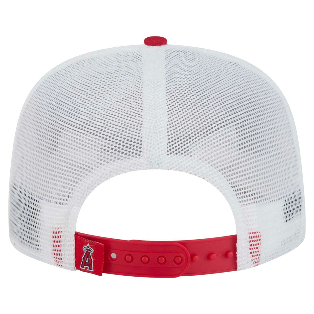 Los Angeles Angels 9FIFTY A-Frame Trucker Snapback Hat Red | New Era