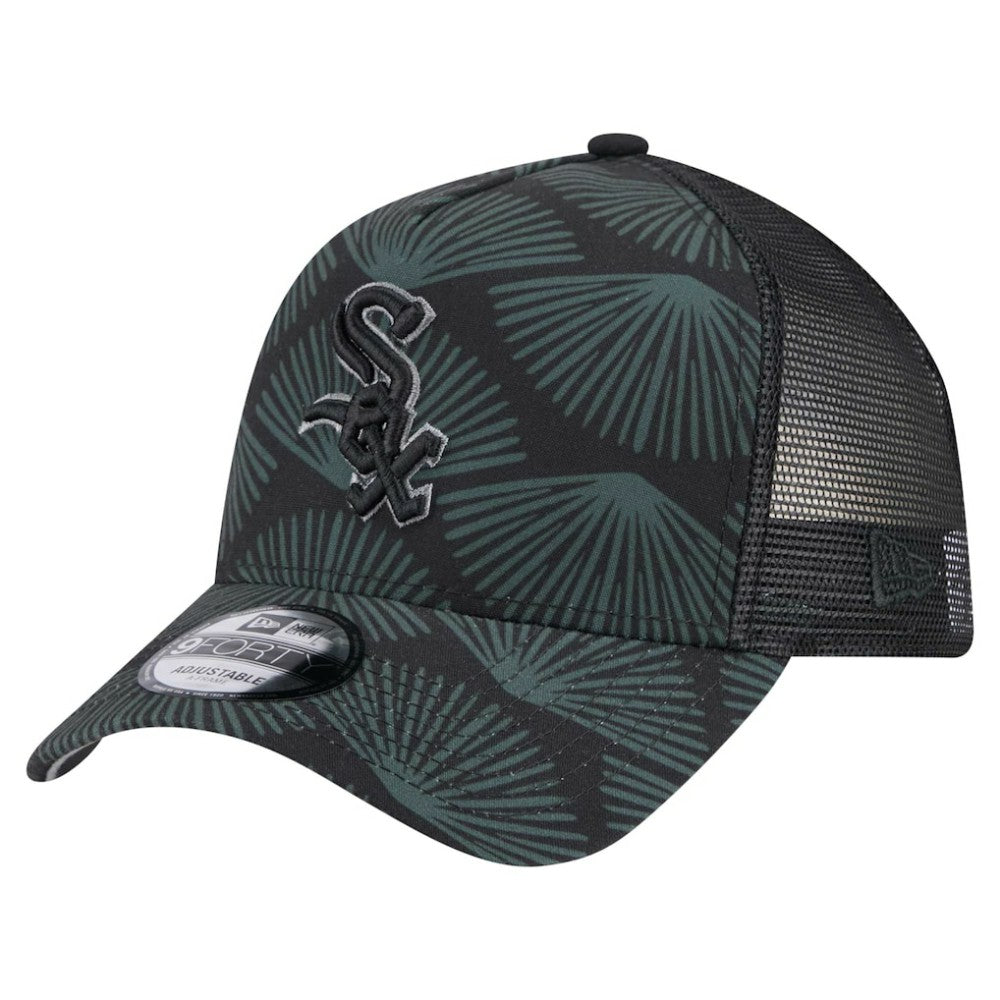 Chicago White Sox 9FORTY A-Frame Trucker Adjustable Hat Black | New Era