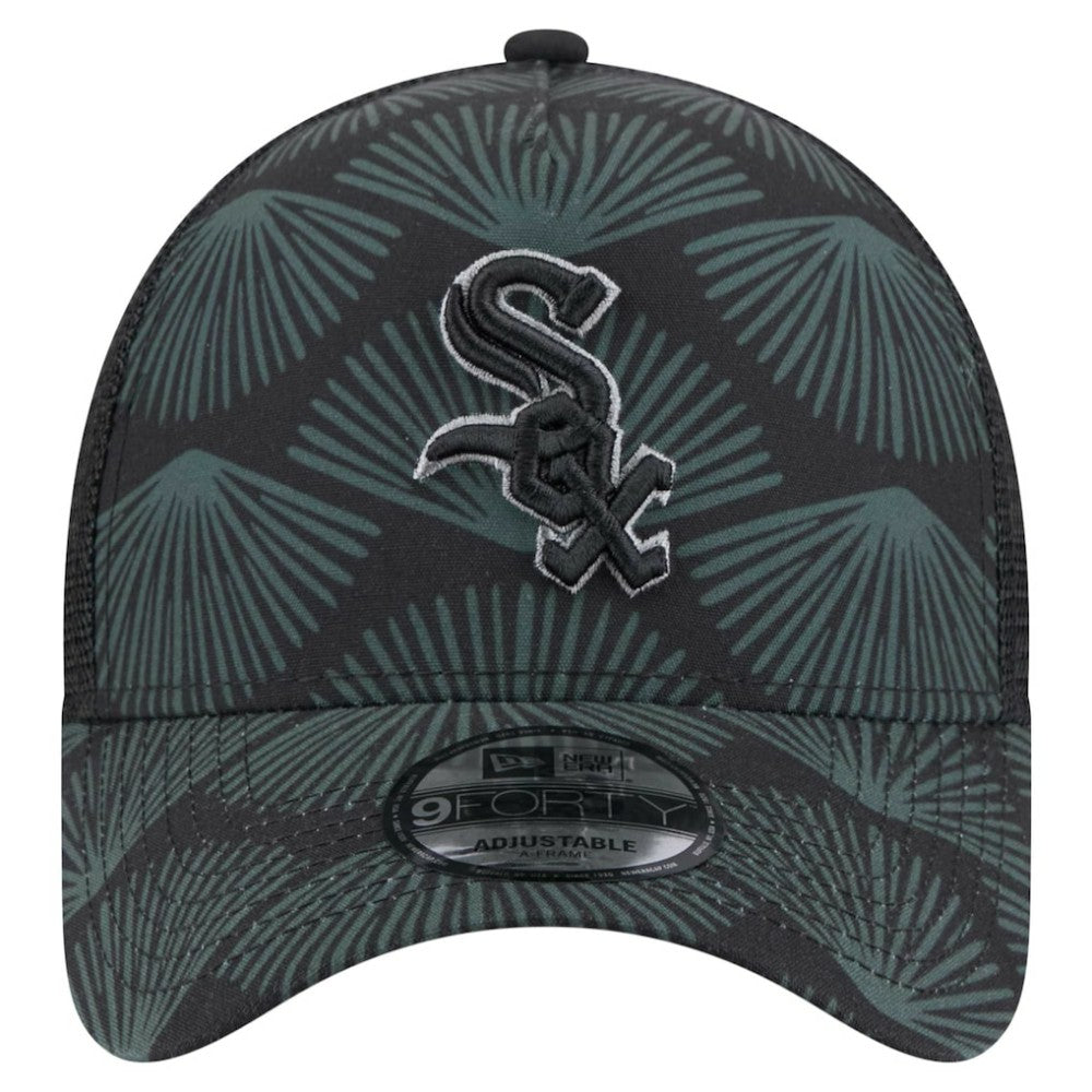Chicago White Sox 9FORTY A-Frame Trucker Adjustable Hat Black | New Era