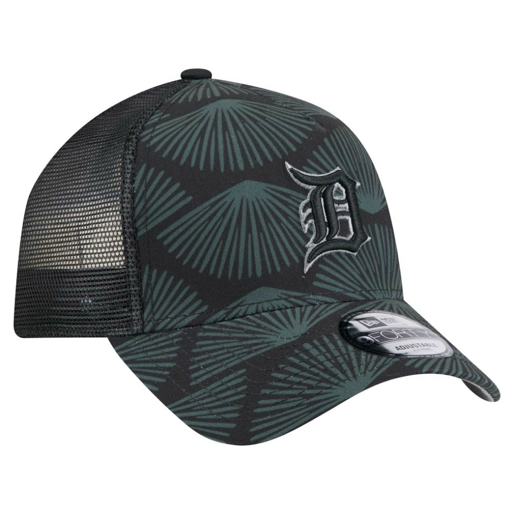 Detroit Tigers 9FORTY A-Frame Trucker Adjustable Hat Black | New Era