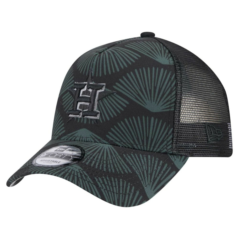 Houston Astros 9FORTY A-Frame Trucker Adjustable Hat Black | New Era