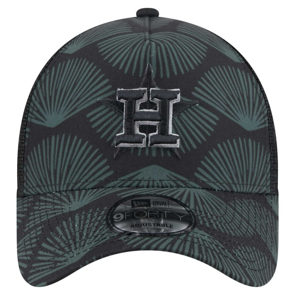 Houston Astros 9FORTY A-Frame Trucker Adjustable Hat Black | New Era