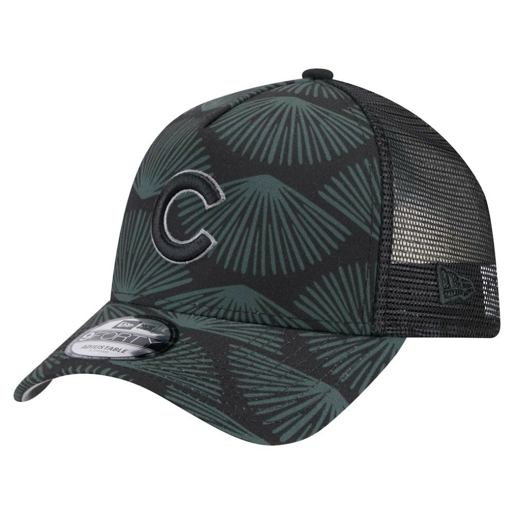 Chicago Cubs 9FORTY A-Frame Trucker Adjustable Hat Black | New Era