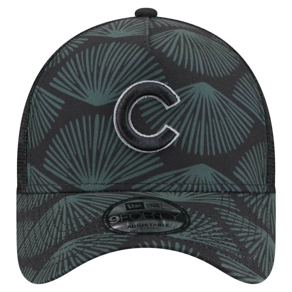 Chicago Cubs 9FORTY A-Frame Trucker Adjustable Hat Black | New Era