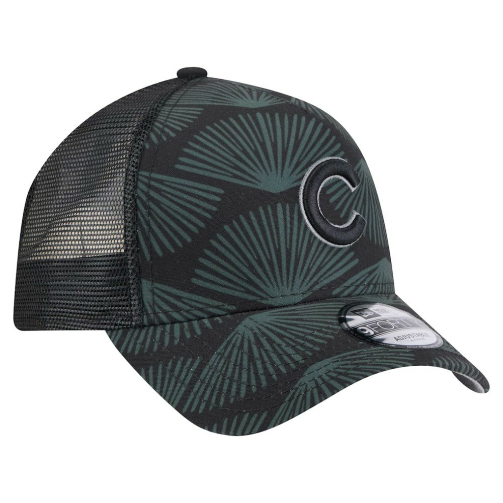 Chicago Cubs 9FORTY A-Frame Trucker Adjustable Hat Black | New Era