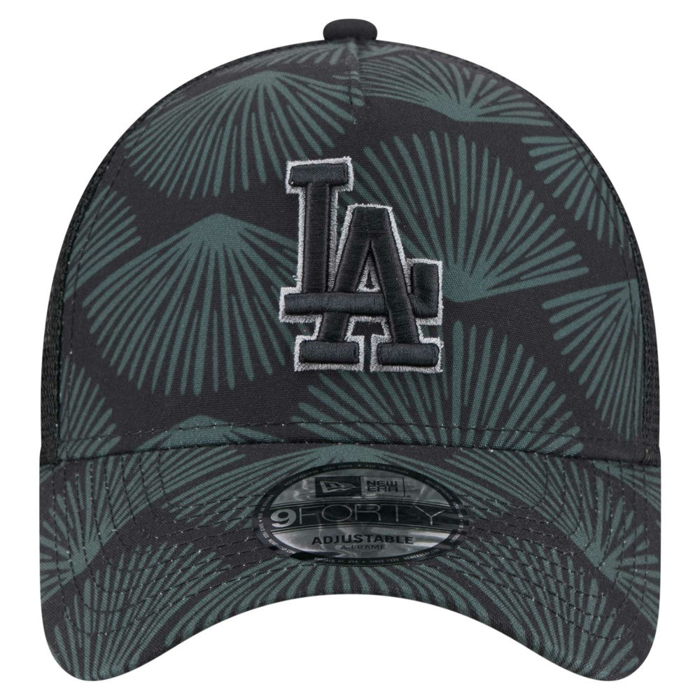Los Angeles Dodgers 9FORTY A-Frame Trucker Adjustable Hat Black | New Era