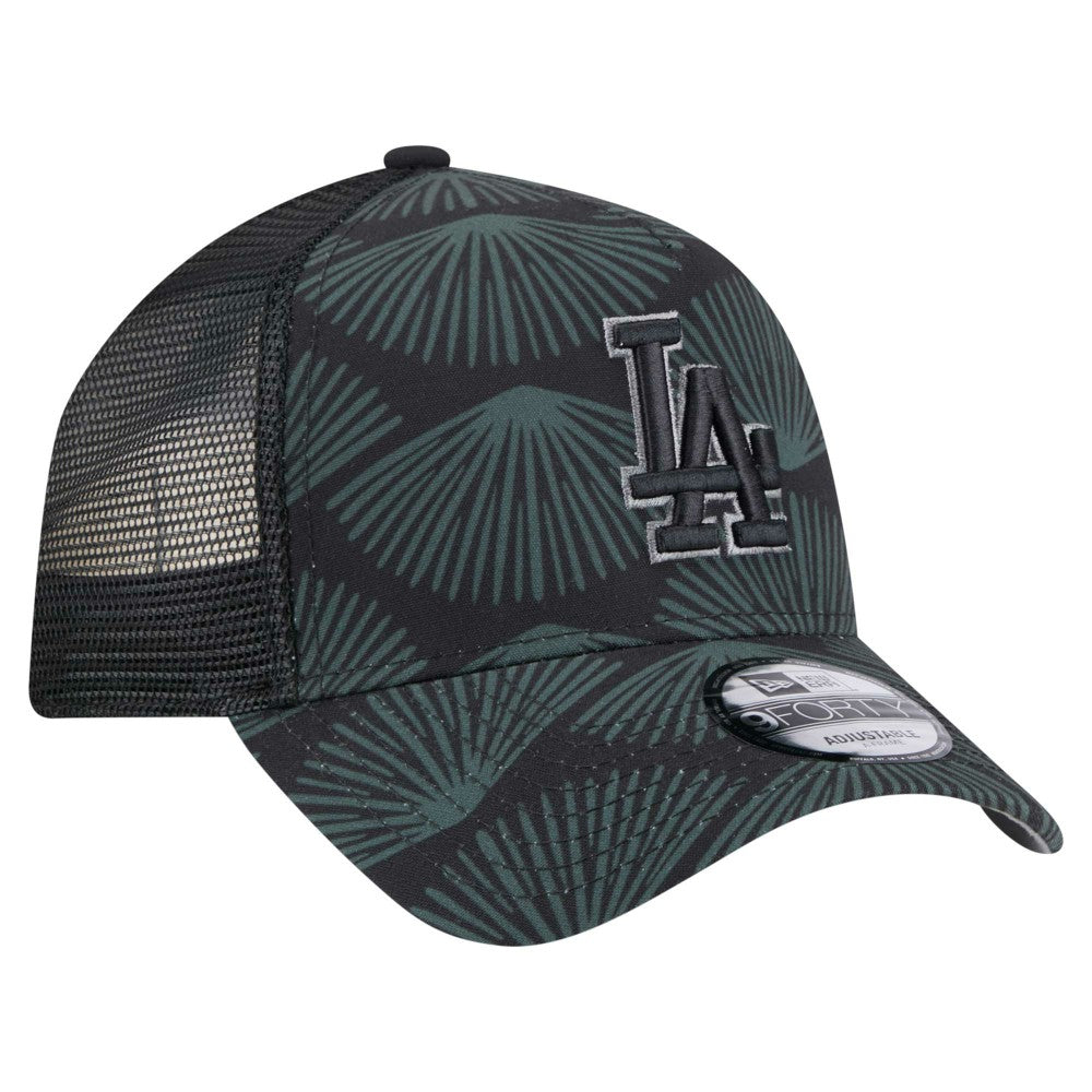 Los Angeles Dodgers 9FORTY A-Frame Trucker Adjustable Hat Black | New Era