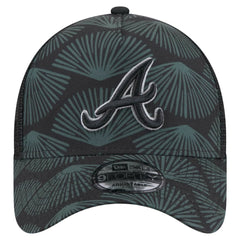 Atlanta Braves 9FORTY A-Frame Trucker Adjustable Hat Black | New Era