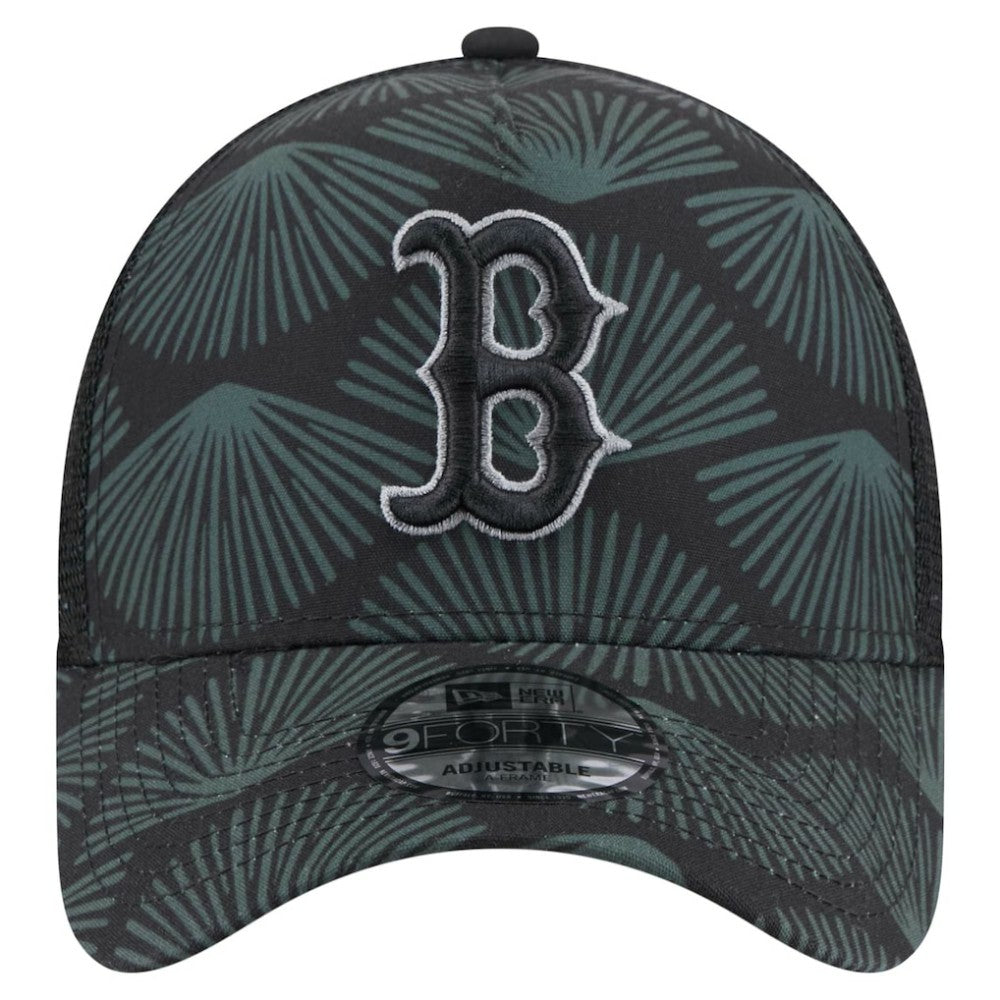 Boston Red Sox 9FORTY A-Frame Trucker Adjustable Hat Black | New Era