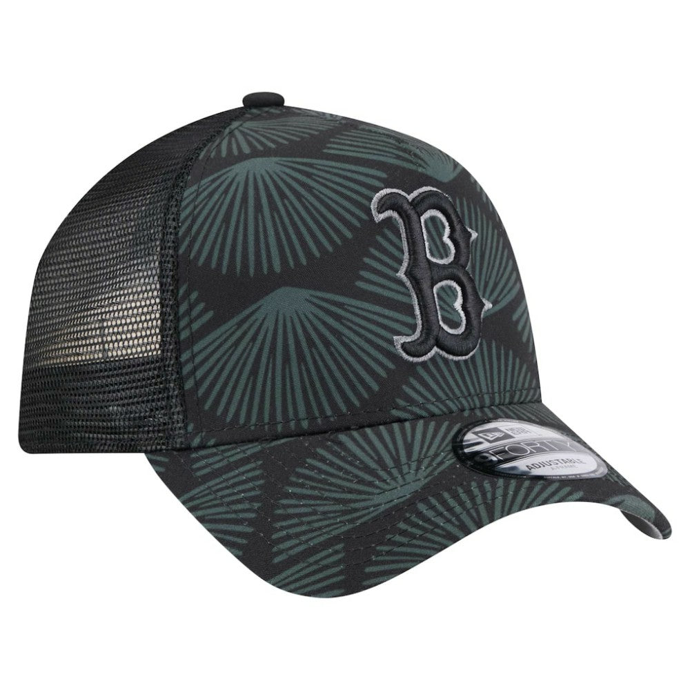 Boston Red Sox 9FORTY A-Frame Trucker Adjustable Hat Black | New Era