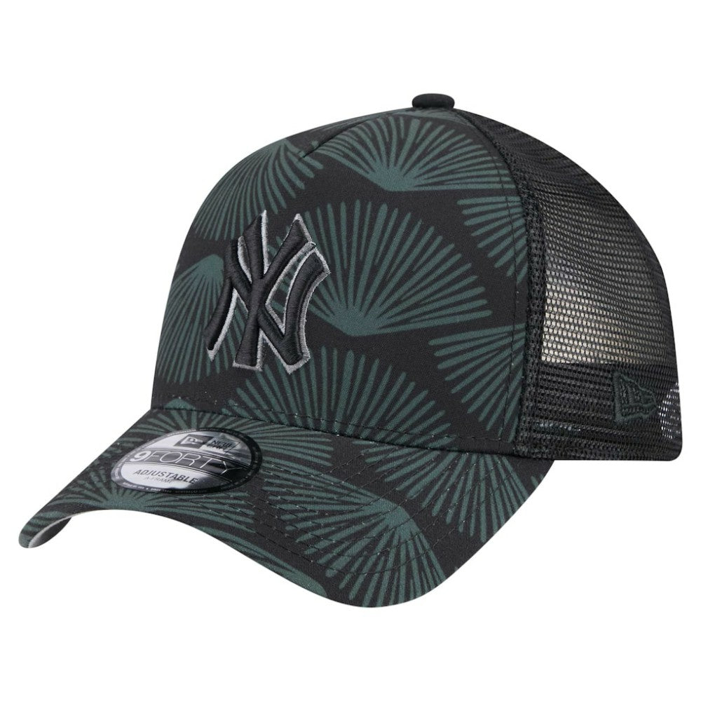 New York Yankees 9FORTY A-Frame Trucker Adjustable Hat Black | New Era