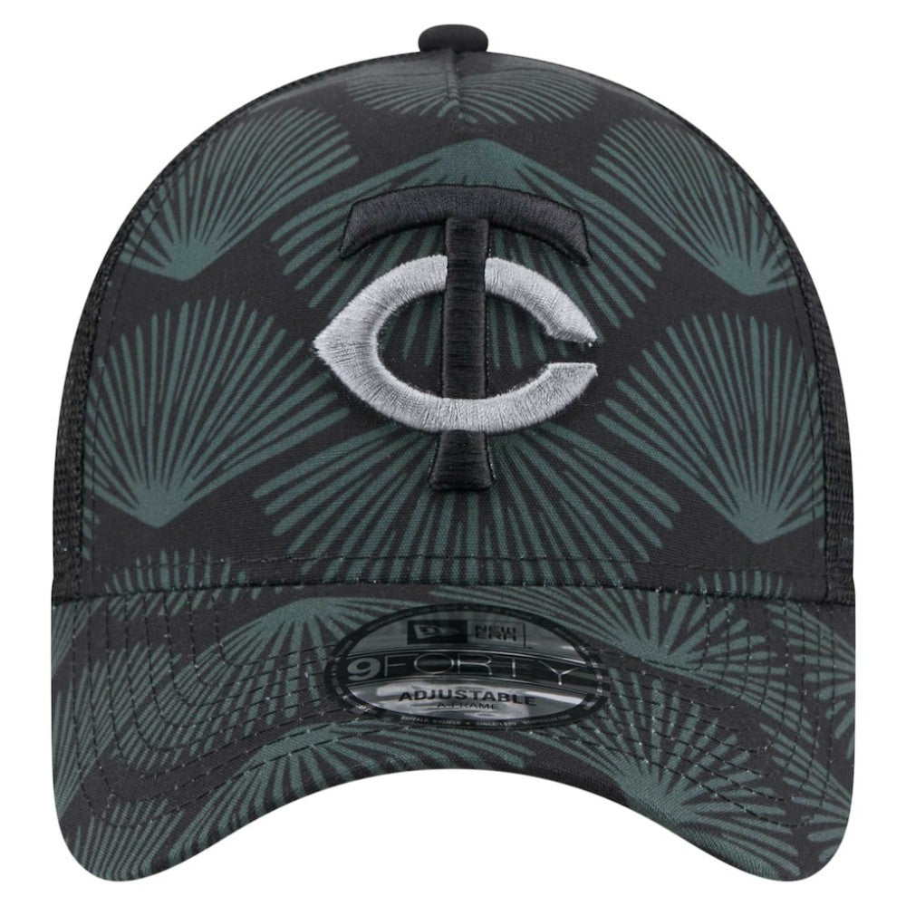 Minnesota Twins 9FORTY A-Frame Trucker Adjustable Hat Black | New Era