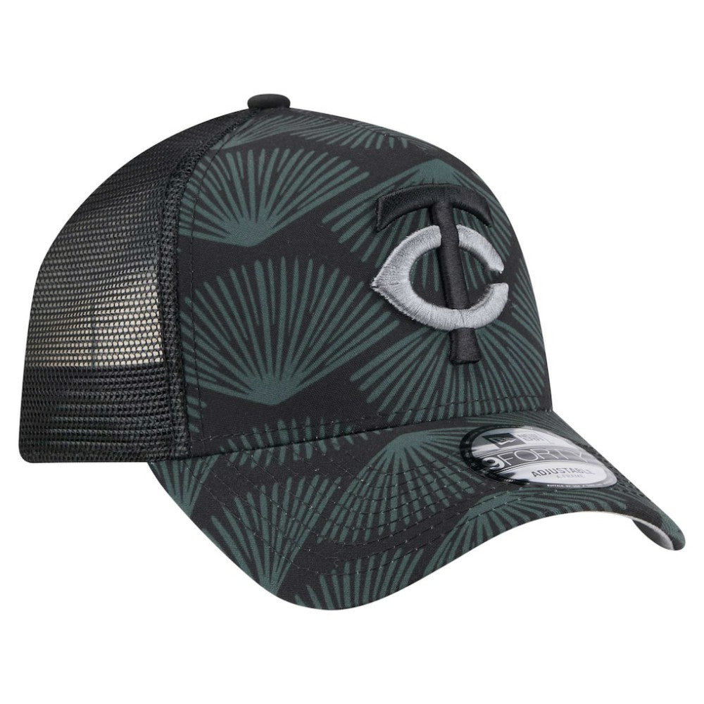 Minnesota Twins 9FORTY A-Frame Trucker Adjustable Hat Black | New Era