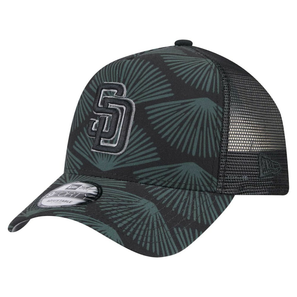 San Diego Padres 9FORTY A-Frame Trucker Adjustable Hat Black | New Era