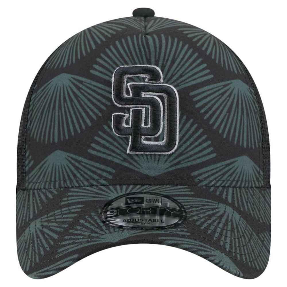 San Diego Padres 9FORTY A-Frame Trucker Adjustable Hat Black | New Era