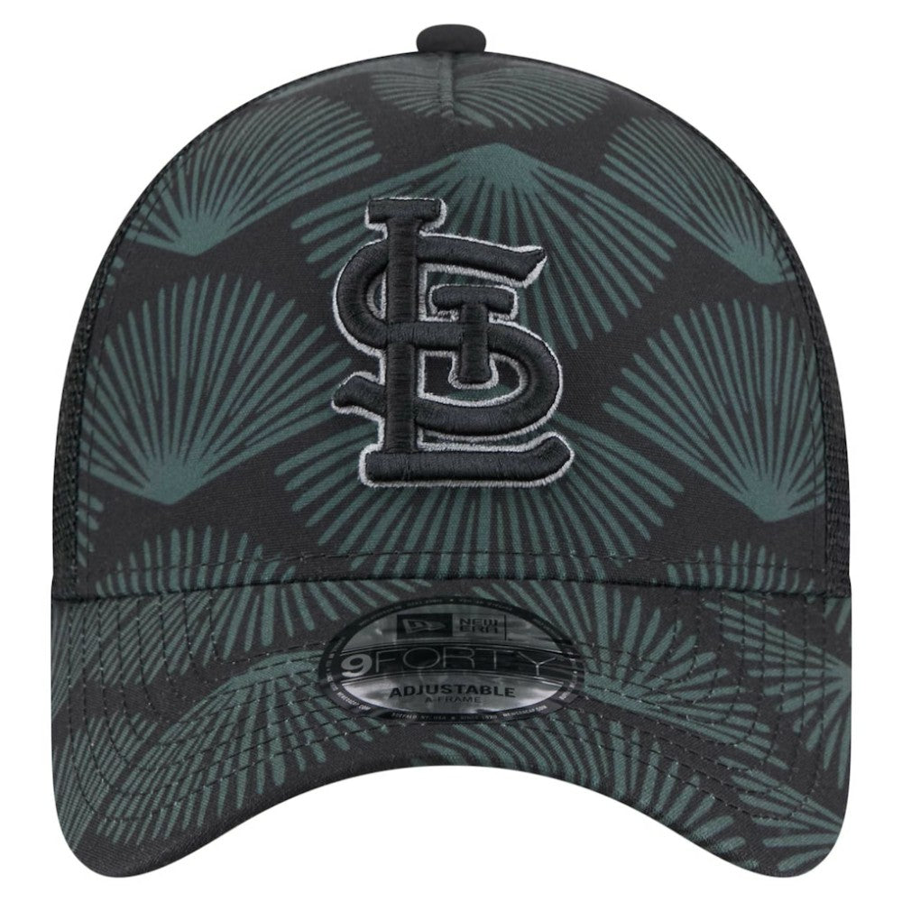 St. Louis Cardinals 9FORTY A-Frame Trucker Adjustable Hat Black | New Era