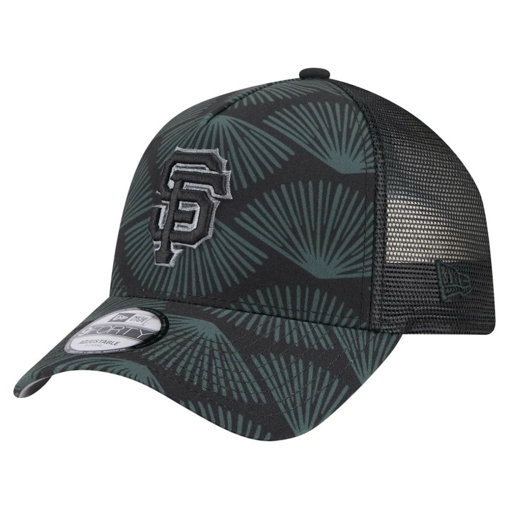 San Francisco Giants 9FORTY A-Frame Trucker Adjustable Hat Black | New Era