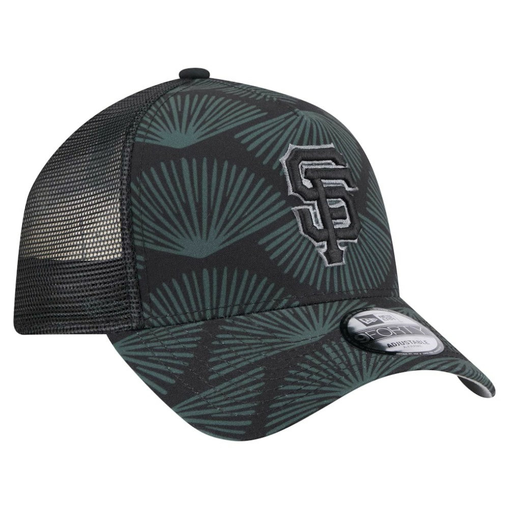 San Francisco Giants 9FORTY A-Frame Trucker Adjustable Hat Black | New Era