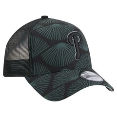 Philadelphia Phillies 9FORTY A-Frame Trucker Adjustable Hat Black | New Era
