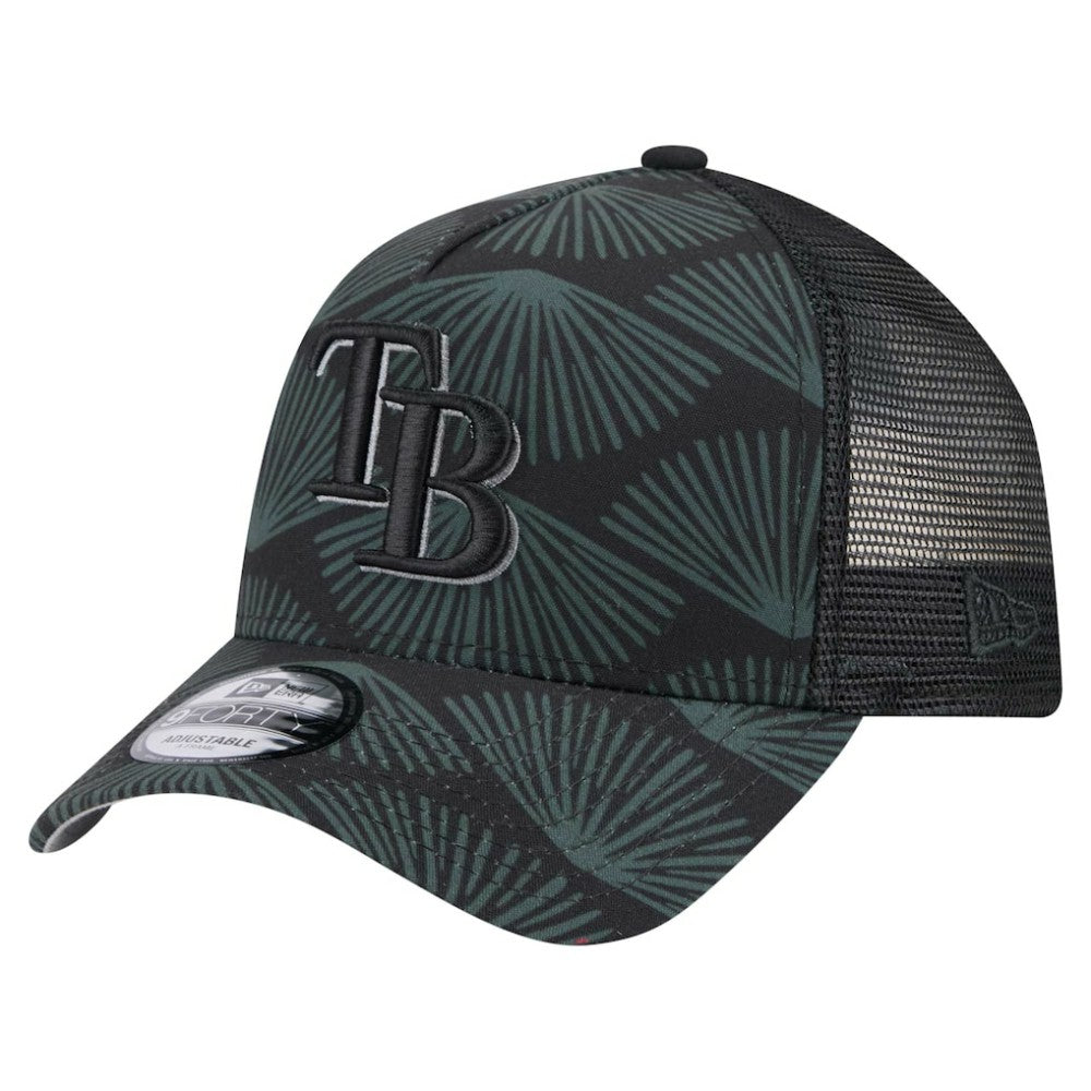 Tampa Bay Rays 9FORTY A-Frame Trucker Adjustable Hat Black | New Era