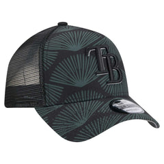 Tampa Bay Rays 9FORTY A-Frame Trucker Adjustable Hat Black | New Era